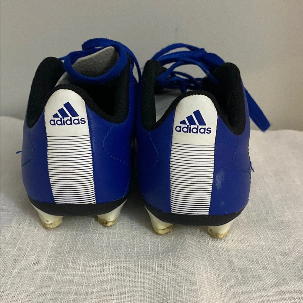 Adidas kids Blue/white unisex lace up Soccer Cleats size 3.5 - Picture 7 of 9
